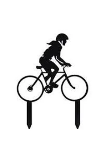 Tortadísz sziluett beszúró  - kerékpáros 11,5 cm
