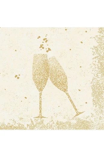 DUNI szalvéta      40x40cm      SOFT CELEBRATE /Ünnepi koccintás/WHITE          6x60db/#