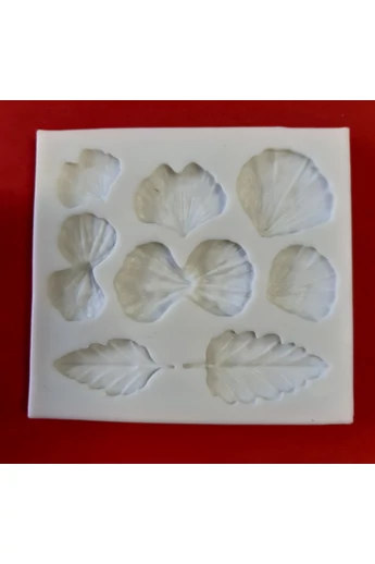 Szilikon formázó - mintázó : ibolya szirom és levél