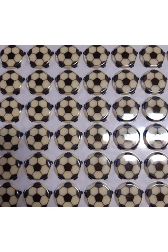 Dekor csokoládédísz, fehércsokoládé, focilabda lapok