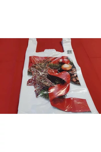 Reklámtáska PE Ingvállas KARÁCSONYI 28 x 50cm 100 db/cs