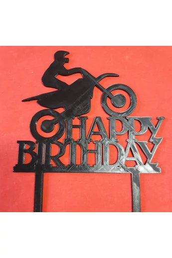 Tortadisz beszúró "Happy Birthday!" crossmotoros Tortadisz beszúró "Happy Birthday!" crossmotoros