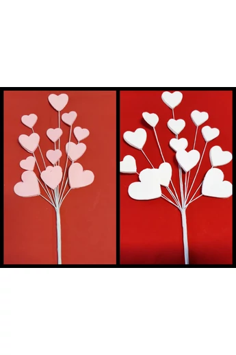 Cukorszív beszúró 12,5 x 25 cm fém száron vegyes szinekben 12 db / dob Cukorszív beszúró 12,5 x 25 cm fém száron vegyes szinekben 12 db / dob