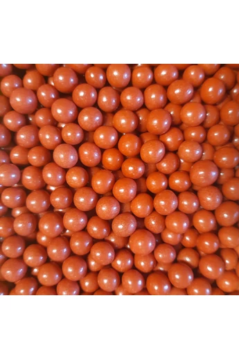 Díszítőcukor, mini töltött gabonagolyó, piros, 5 dkg./csg.