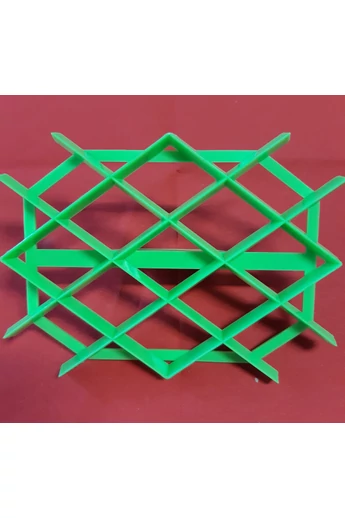 Marcipán fondant steppelo 6. formázó rács muanyag 75 mm x 75 mm rombusz fogóval