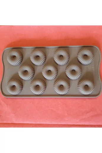 Szilikon bonbon, csoki öntő forma 3D karikákhoz, 11 db-os