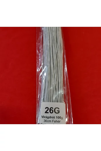 Wilton virág drót 50db/cs 36cm   B  26G FEHÉR W26F01 Wilton virág drót 50db/cs 36cm   B  26G FEHÉR W26F01
