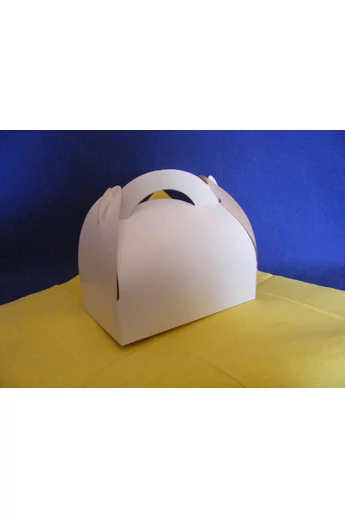 Díszdoboz      nyomdázott     10x17x4cm      ívelt FEHÉR