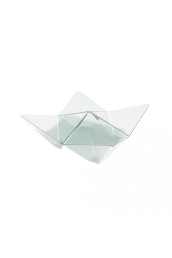 Desszertes tálka muanyag ORIGAMI négyrekeszes 103 x 103 mm viztiszta 25 db/cs Desszertes tálka muanyag ORIGAMI négyrekeszes 103 x 103 mm viztiszta 25 db/cs
