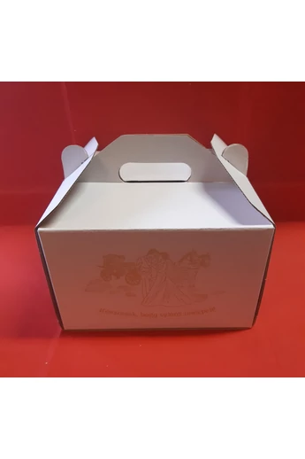 Süteményes doboz      esküvői      füles          19x19x12 cm     ARANY HINTÓS