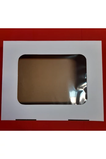 SÜTEMÉNYSZÁLLÍTÓ DOBOZ   28x35x7,5cm   egybefedeles   FÓLIÁS ABLAKOS 50db/# SÜTEMÉNYSZÁLLÍTÓ DOBOZ   28x35x7,5cm   egybefedeles   FÓLIÁS ABLAKOS 50db/#