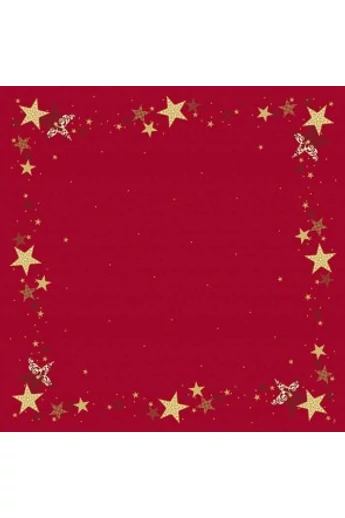 DUNISILK+ asztalközép 84x84cm Walk of Fame Red