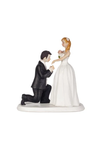 Nászpár 14 cm kézcsókos térdelő