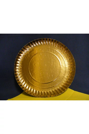 Kartontálca  ARANY  ezüst kör      290mm