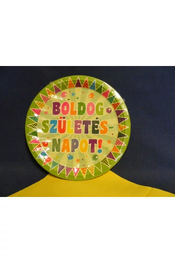 PARTI Papír tányér 23 cm BOLDOG SZÜLETÉSNAPOT 2.  6 db/cs PARTI Papír tányér 23 cm BOLDOG SZÜLETÉSNAPOT 2.  6 db/cs