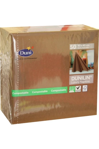 DUNILIN szalvéta      40x40cm       mogyoró                          12x50db/# DUNILIN szalvéta      40x40cm       mogyoró                          12x50db/#