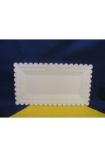Tortatálca fehér téglalap 17x30,0 cm       muanyag    096/2 Tortatálca fehér téglalap 17x30,0 cm       muanyag    096/2