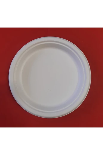 Papírtányér, kerek lapostányér /cukornád/, 22 cm. Papírtányér, kerek lapostányér /cukornád/, 22 cm.