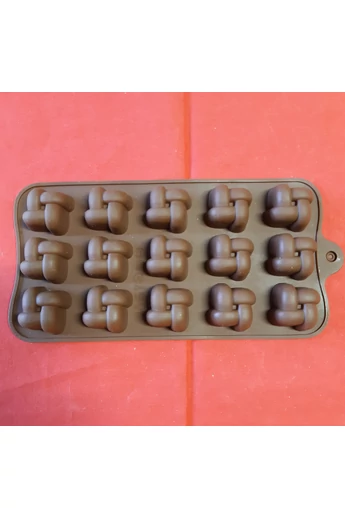Szilikon bonbon forma : fonott kosár, 15 db-os Szilikon bonbon forma : fonott kosár, 15 db-os