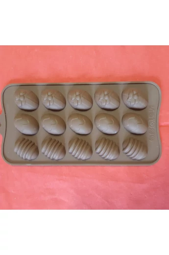 Szilikon bonbon forma : húsvéti tojások, 15 db-os