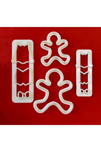 Kiszúró : műanyag, mézeskalács figurák / Mézi,  4 db./csg. Kiszúró : műanyag, mézeskalács figurák / Mézi,  4 db./csg.