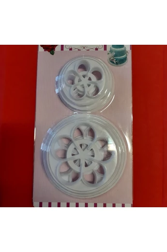 Műanyag kiszúrókészlet : rózsafej,  6 db./csg.