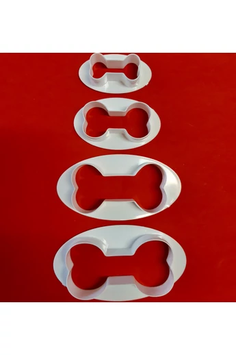 Műanyag kiszúrókészlet : csontok,  4 db./csg.