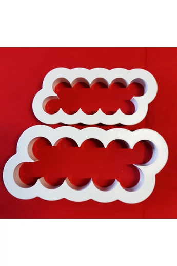 Kiszúrókészlet :  műanyag,  2 db-os rózsaszirom