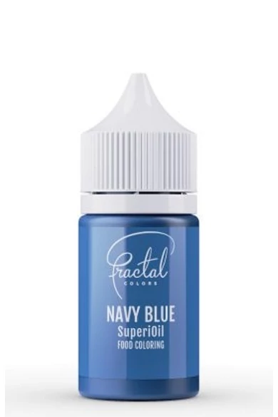 Olaj alapú élelmiszer színezék : sötétkék / Navy blue,  FRACTAL 30 gr.