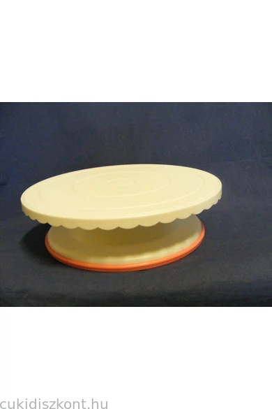 Forgatható     Tortaállvány      müanyag fehér  kerek 27 cm magasság 7,6 cm
