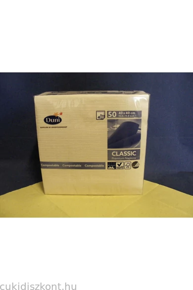 DUNI szalvéta     40x40cm      Classic         Pezsgő           4-rétegű                 6x50db/#