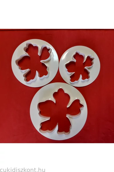 Műanyag kiszúrókészlet : hawaii virág, hibiszkusz , 3 db./csg. 45/50/65 mm.
